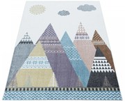 Dywan dziecięcy Lucky pagórki multikolorowe 80 cm x 150 cm