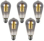 Zestaw 5 Inteligentne ściemnialne żarówki LED E27 ST64 Dymione 4,9W 150lm 1800K