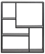 Czarny regał ścienny w dekorze jesionu 75x91 cm Seaford – Actona