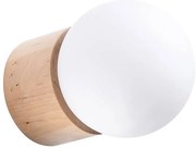 Skandynawski kinkiet drewno + szkło - 3X A435 G3-T40