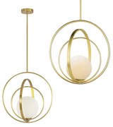 Lampa Sufitowa Wisząca Pierścieniowa APP1217-1CP Złota