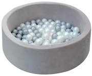 2Kids Toys - Suchy basen dla dzieci z piłeczkami Ø 90 cm szary