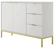 Komoda AUSTIN 150 biała/złota KOCOT MEBLE