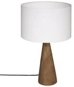 Lampka nocna z drewnianą podstawą, Ø 28 x 46 cm