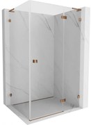 Mexen Lunar L kabina prysznicowa uchylna prawa 75 x 70 cm, transparent, różowe złoto - 834L-075-070-60-00-P