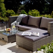 Zestaw mebli ogrodowych z technorattanu Liliane popiel PATIO