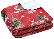 Koc świąteczny z barankiem NOEL, 130 x 160 cm