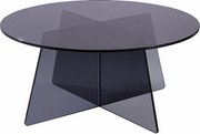 Stolik kawowy ze szkła hartowanego - Antracytowy - SELVORA