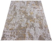 Szary nowoczesny dywan ze złotem H9-E60