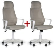 Krzesło biurowe FRESH 1+1 GRATIS, beżowy