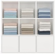 Biały regał na ubrania z zamykanymi szafkami G3-R24