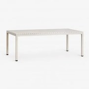 Rectangularny Stół Jadalniany 210x100 Cm Z Aluminium Marti Kremowa Tapioca - Sklum