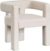 Fotel Tapicerowany Liara Tkaniny Beżowy Krem - Sklum