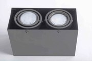 LAMPA SUFITOWA BLOCCO SZARY 2x7W GU10 LED