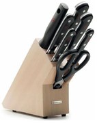 Wüsthof CLASSIC 8-częściowy zestaw noży kuchennych w bloku, jesion/beż