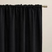 Zasłona zaciemniająca na taśmie gotowa 135x250 cm czarna