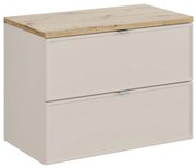 Szafka pod umywalkę nablatową BELLA CASHMERE 82-80-2S z blatem 80 cm kaszmir/dąb artisan COMAD