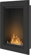 Kominek bioetanolowy Frame 550 SimpleFire do zabudowy ze szkłem - matowa czerń