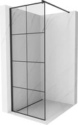 Mexen Kioto ścianka prysznicowa Walk-in 90 x 200 cm, czarna kratka 8 mm, czarna - 800-090-101-70-77