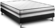 lózka z materacem VITAL POWER RECOVER 160 x 190 cm Rama lózka Czarny