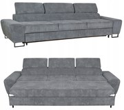 Sofa kanapa 3 os rozkładana z f. spania Savio Family meble szary sztruks