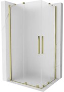 Mexen Velar Duo kabina prysznicowa rozsuwana 100 x 90 cm, szron, złota - 871-100-090-32-50