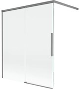 Mexen Rox parawan nawannowy 2-skrzydłowy rozsuwany 120 x 150 cm, transparent, gun metal - 8C9-120-003-95-00