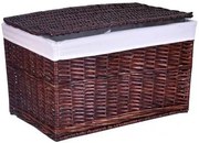 Brązowy kosz wiklinowy do przedpokoju W3-S95