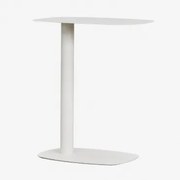 Prostokątny Stolik Pomocniczy 40x25 Cm Ze Stali Nierdzewnej Odelia Gardenia Biel & ↑50 Cm - Sklum