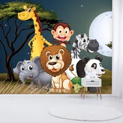 Fototapeta - Wesołe zwierzęta w Afryce (196x136 cm)