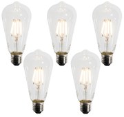 Zestaw 5 żarówek LED E27 A60 z czujnikiem Lux 4W 400 lm 2200K