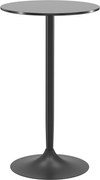 HOMCOM Okrągły stół barowy stalowy czarny nowoczesny stolik jadalny do salonu praktyczny | Aosom PL