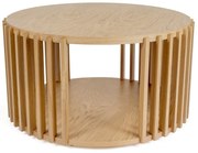 Stolik z drewna dębowego Woodman Drum, ø 83 cm