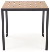 FIERRO stół kwadratowy, brązowo-czarny 4-osobowy nowoczesny na taras ogród