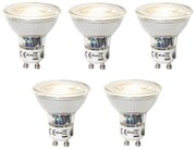Zestaw 5 ściemnialnych żarówek LED GU10 7W 600 lm 4000K