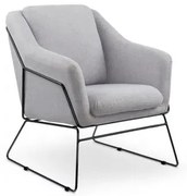 Fotel SOFT 2 jasnoszary/czarny HALMAR