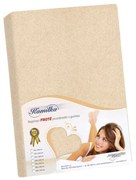 Bellatex Prześcieradło frotte Kamilka beżowy, 160 x 200 cm