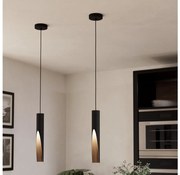 Eglo 900874 - Lampa wisząca LED na przewodzie BARBOTTO 1xGU10/4,5W/230V czarna/brązowa