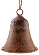 Metalowy dzwonek wiszący 17 cm, kolor miedziany,rustykalny