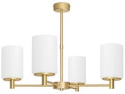 Nowoczesny żyrandol z białymi kloszami KR-S4AU