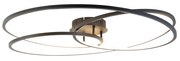 Lampa sufitowa czarna 78 cm z wbudowanym LED 3-stopniowy ściemniacz - RowinDesignerski Oswietlenie wewnetrzne