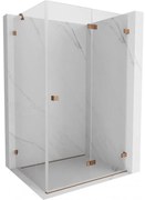 Mexen Lunar-F kabina prysznicowa składana prawa 80 x 70 cm, transparent, różowe złoto- 836-080-070-60-00-P