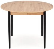 Okrągły rozkładany stół do jadalni dąb atisan + czarny Z1-D32