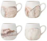Kremowe kamionkowe kubki zestaw 4 szt. 250 ml Lyre – Bloomingville