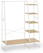 Wieszak stojący LINEA biały/brązowy