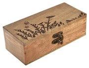 InDecor Pudełko z drewna mango Łąka, 18 x 8 x 6cm, S