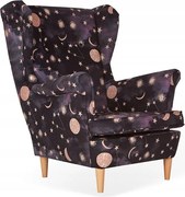 Fotel Uszak noc gwiazdy księżyc GWIAZDOZBIÓR