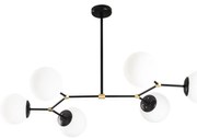 Czarna lampa wisząca z 6 kloszami Opviq lights Damar Horizontal