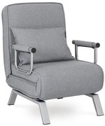 Szary fotel relaksacyjny z funkcją spania M3-W74