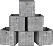 Zestaw 6 składanych organizerów wzorzysty szary G0-Z77